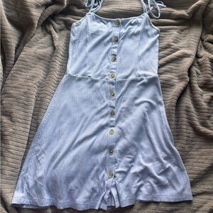 Light Blue Button-Down Dress